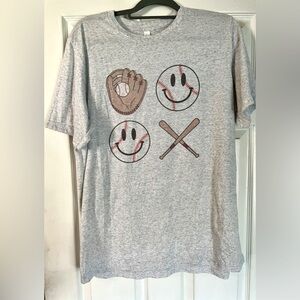 Baseball Mom short sleeve graphic tee Bella canvas